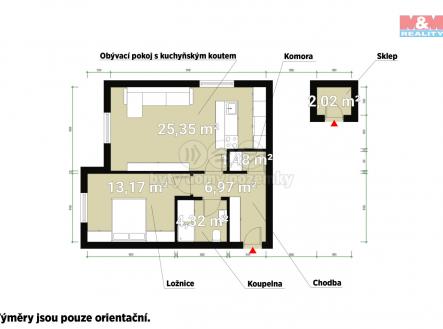 Prodej bytu, 2+kk, 52 m²