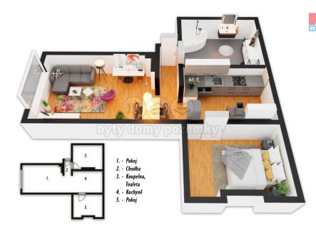 Prodej bytu, 2+kk, 56 m²