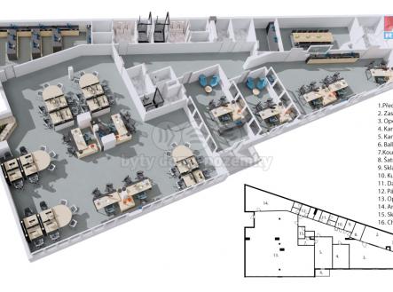 Pronájem - kanceláře, 401 m²