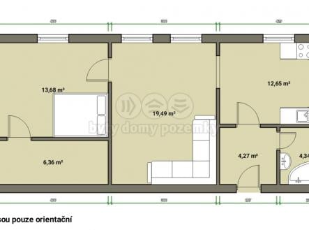 Prodej bytu, 2+1, 61 m²