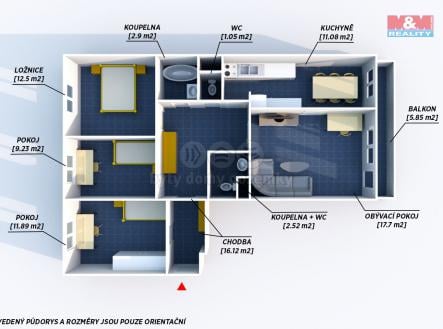 Prodej bytu, 4+1, 85 m²