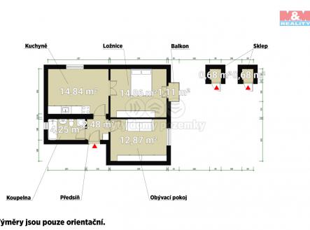 Prodej bytu, 2+1, 50 m²