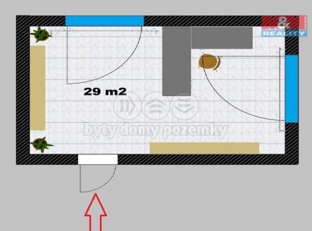 Pronájem - kanceláře, 29 m²