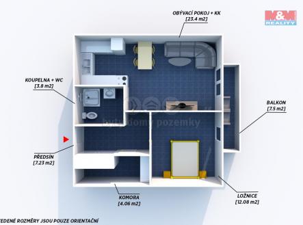 Pronájem bytu, 2+kk, 50 m²