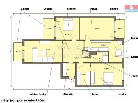 Prodej bytu, 4+1, 107 m²