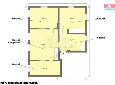 Pronájem - kanceláře, 87 m²