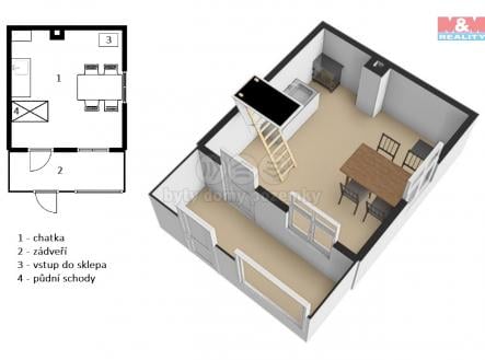 Prodej - chata/rekreační objekt, 19 m²