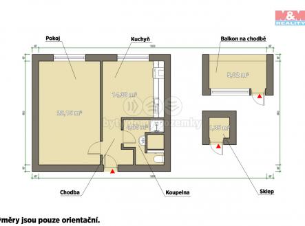 Pronájem bytu, 1+1, 44 m²