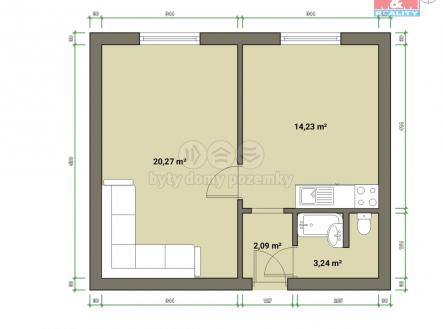 Prodej bytu, 1+1, 40 m²