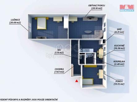 Prodej bytu, 3+1, 75 m²