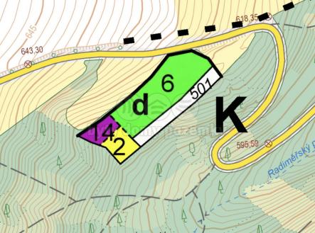 Prodej - pozemek, les, 7 416 m²