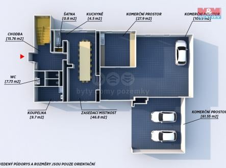 Pronájem - kanceláře, 280 m²