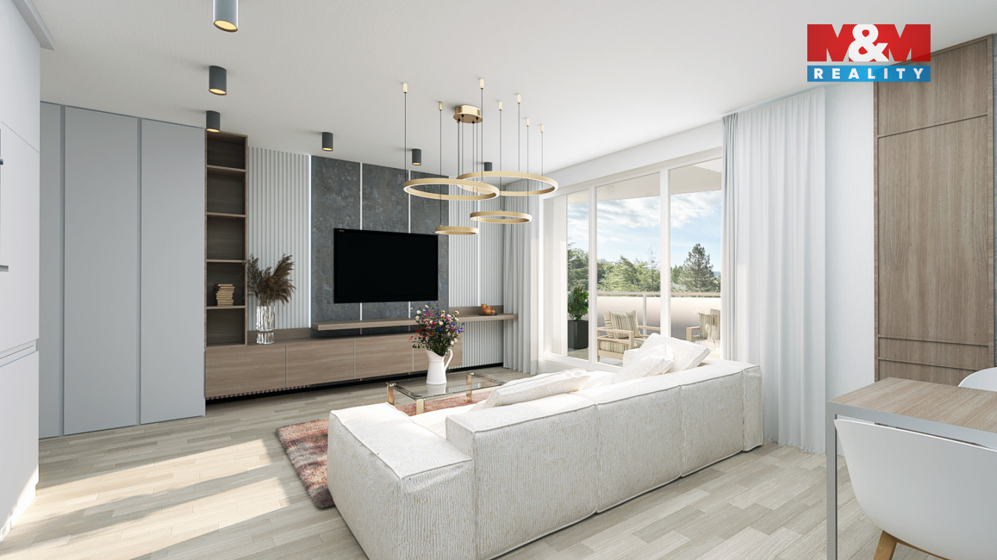 Vizualizace - obývací pokoj