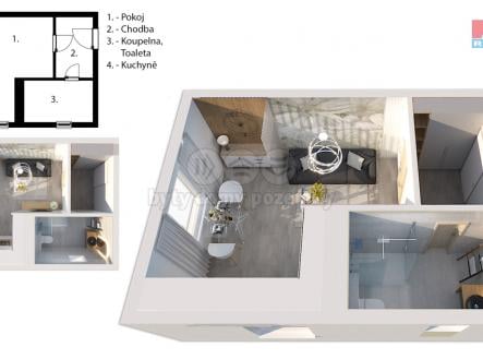 Prodej bytu, 1+kk, 20 m²