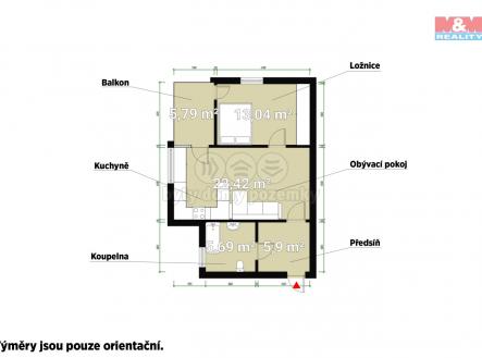 Prodej bytu, 2+kk, 47 m²