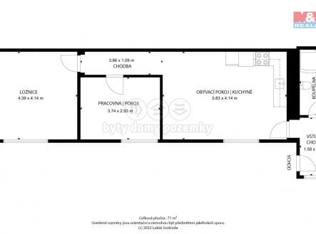 Prodej bytu, 3+kk, 70 m²