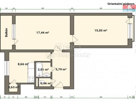 Prodej bytu, 2+1, 51 m²