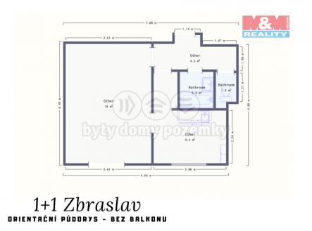 Pronájem bytu, 1+1, 35 m²