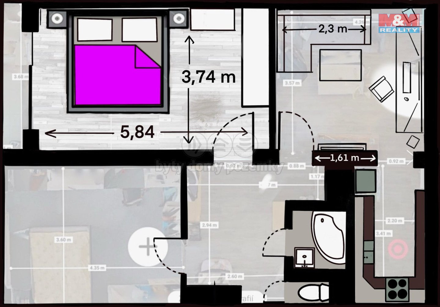 Prodej bytu 3+1 v Kněžicích, 77 m², okres Jihlava