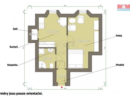 Pronájem bytu, 1+1, 30 m²