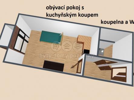 Pronájem bytu, 1+kk, 30 m²