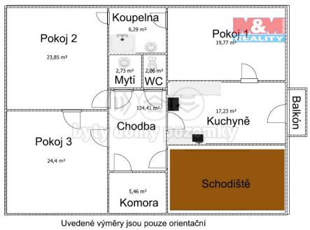 Pronájem bytu, 3+1, 105 m²