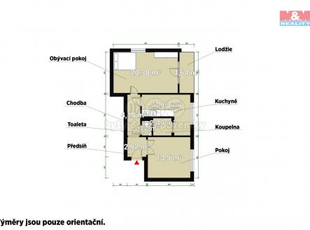 Pronájem bytu, 2+1, 55 m²