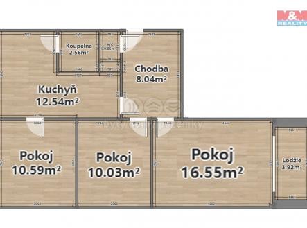 Prodej bytu, 3+1, 61 m²