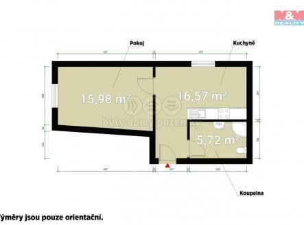 Pronájem bytu, 2+kk, 48 m²