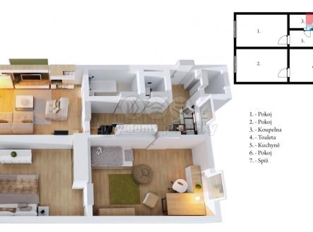 Prodej bytu, 3+1, 72 m²