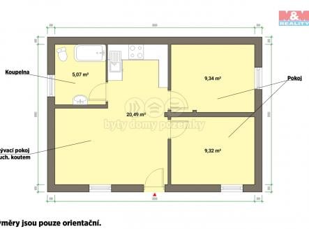 Pronájem bytu, 3+kk, 44 m²