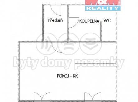 Pronájem bytu, 1+kk, 33 m²