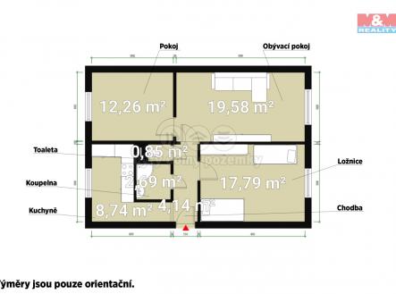 Prodej bytu, 3+1, 80 m²