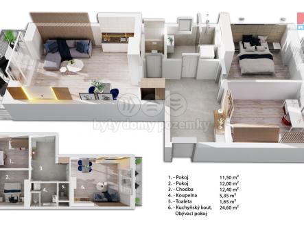 Prodej bytu, 2+kk, 60 m²