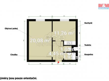 Pronájem bytu, 1+1, 39 m²