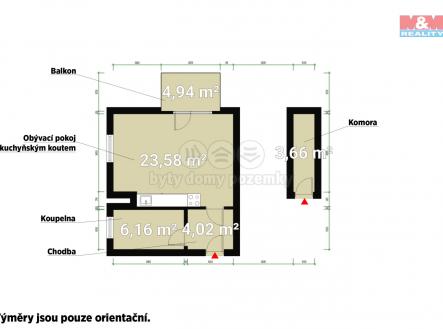 Pronájem bytu, 1+kk, 36 m²