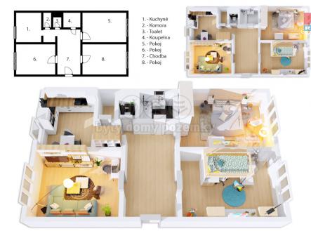 Prodej bytu, 3+1, 85 m²