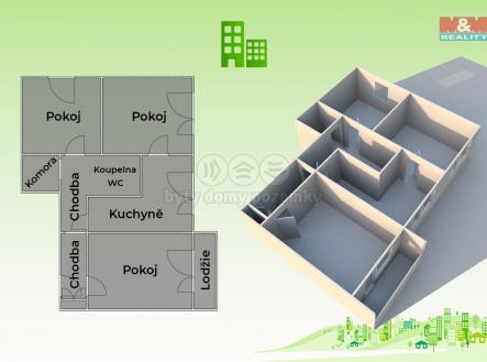 Prodej bytu, 3+1, 73 m²