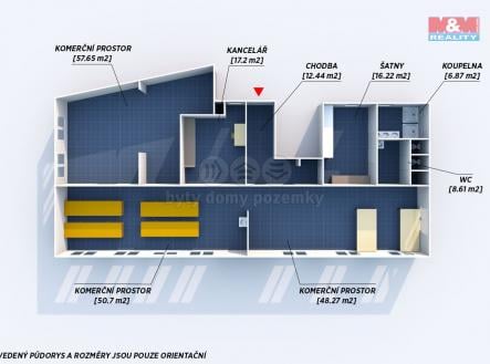 Pronájem - skladovací prostor, 244 m²