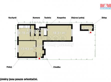 Prodej bytu, 2+1, 55 m²