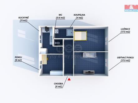 Pronájem bytu, 3+1, 71 m²