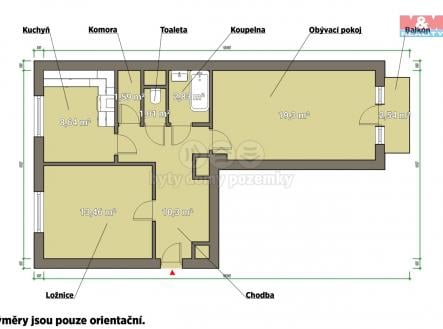 Prodej bytu, 2+1, 60 m²