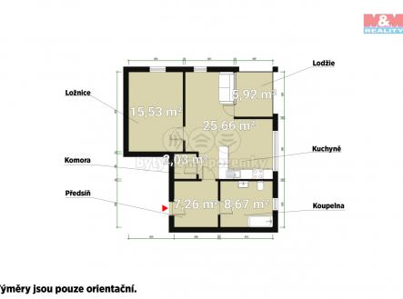 Pronájem bytu, 2+kk, 54 m²