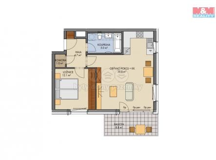 Prodej bytu, 2+kk, 64 m²