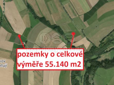 Prodej - pozemek, zemědělská půda, 55 140 m²