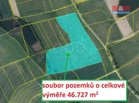 Prodej - pozemek, zemědělská půda, 46 727 m²