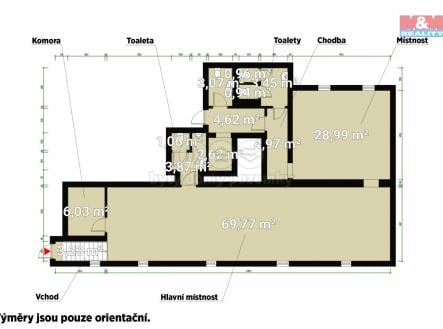 Pronájem - obchodní prostor, 134 m²