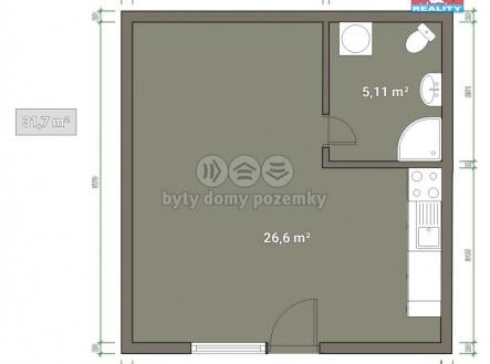 Pronájem bytu, 1+kk, 32 m²