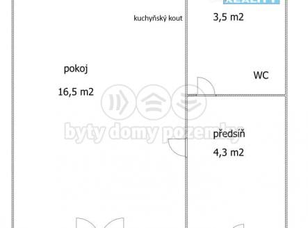 Pronájem bytu, 1+kk, 24 m²