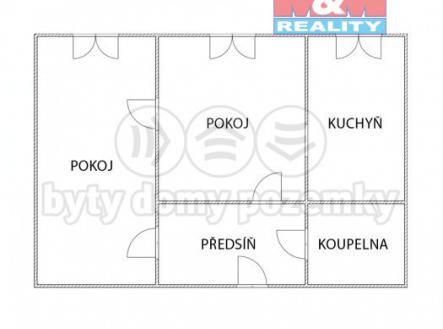 Pronájem bytu, 2+1, 43 m²